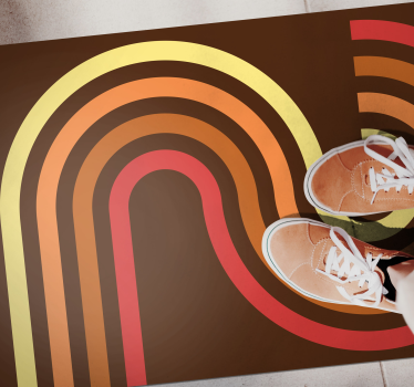 Tapis vinyle vintage rayures rétro - TenStickers