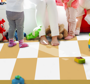 Tapis vinyle autres tapis chemin en damier - TenStickers