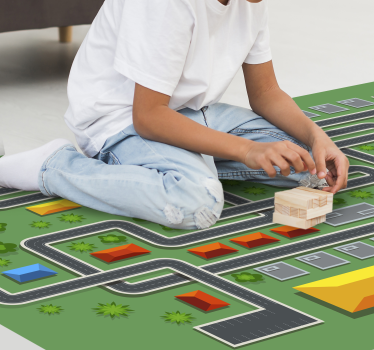 Tapis vinyle route conception des routes de la ville - TenStickers