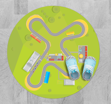Tapis vinyle route piste ludique - TenStickers