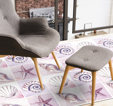 Tapis vinyle salon conception de concept de coquillage - TenStickers