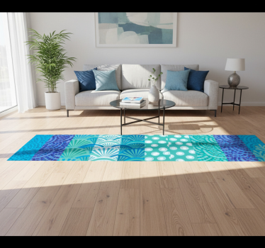Tapis vinyle salon motif océan turquoise - TenStickers