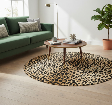 Tapis vinyle salon motif panthère - TenStickers