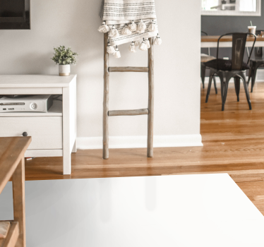 Tapis vinyle salon surface blanche minimaliste - TenStickers