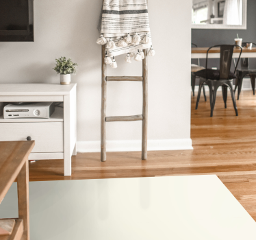 Tapis vinyle salon toile blanche douce - TenStickers