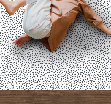 Tapis vinyle autres tapis motif à pois noirs - TenStickers