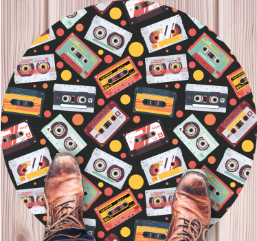 Tapis vinyle vintage motif cassette - TenStickers