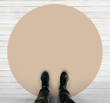 Tapis vinyle ultra moderne Tapis en vinyle moderne simple beige - TenStickers