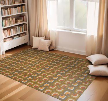 Tapis vinyle vintage blocs de couleurs rétro - TenStickers