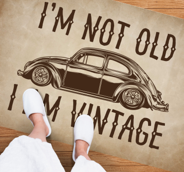 Tapis vinyle vintage je ne suis pas vieux - TenStickers