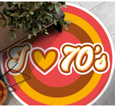 Tapis vinyle vintage symbole d'amour rétro - TenStickers