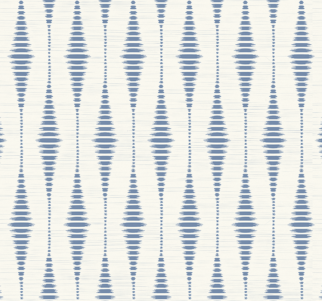 Tapis vinyle moderne rabaul ikat bleu et beige - TenStickers