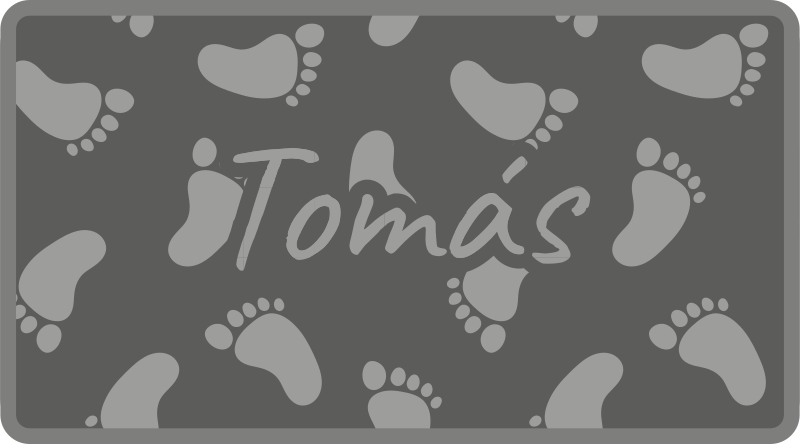Tapis vinyle personnalisé conception de pas gris - TenStickers