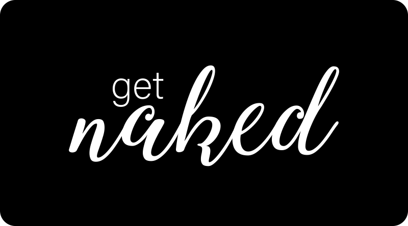 Tapis vinyle salle de bain texte get naked - TenStickers