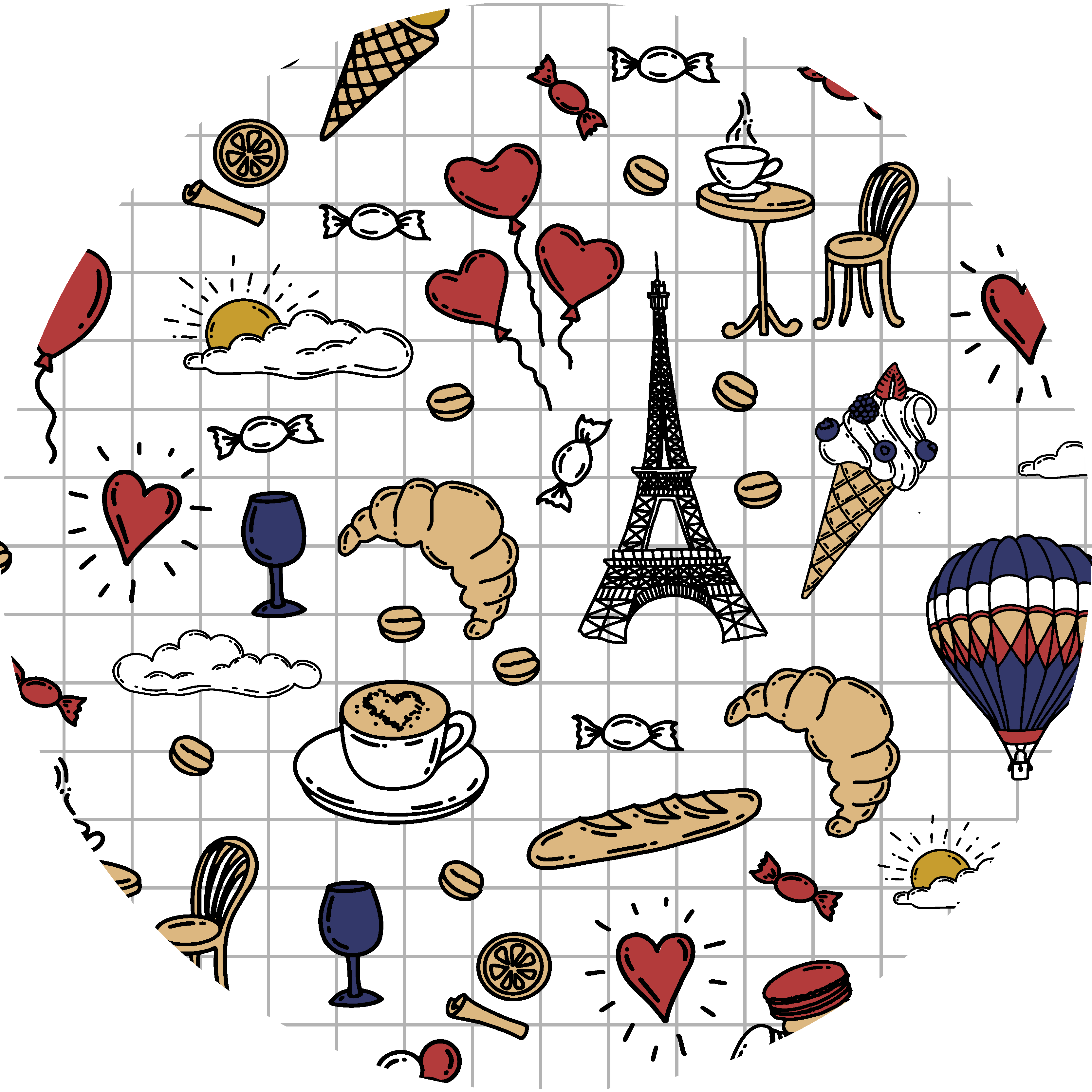 Tapis vinyle salle de bain design parisien minimaliste - TenStickers