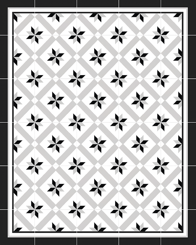 Tapis vinyle cuisine hydraulique noir - TenStickers