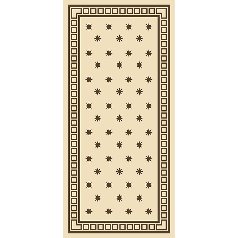 Tapis vinyle cuisine motif beige vintage - TenStickers