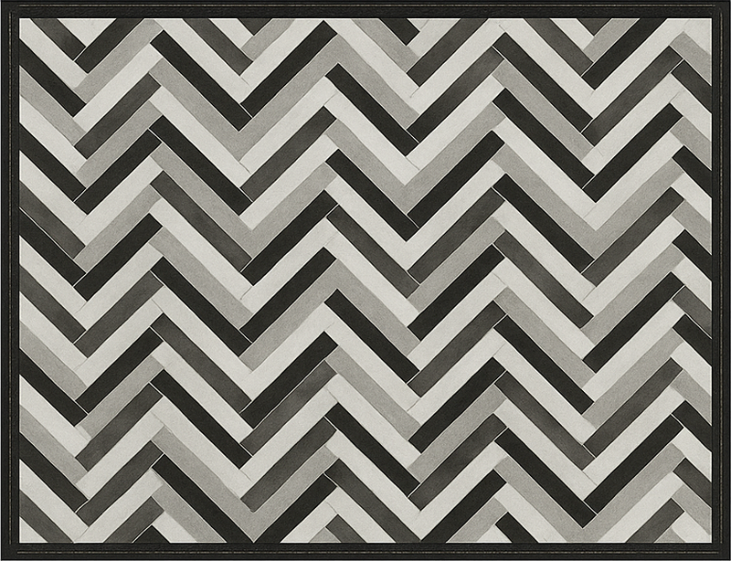 Tapis vinyle salle a manger style parquet monochrome - TenStickers