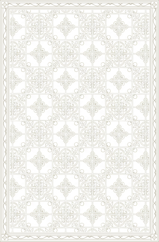 Tapis vinyle salon beige orné - TenStickers