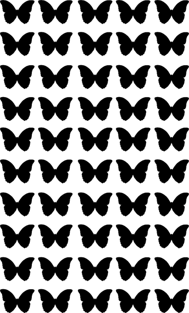 Tapis vinyle animal papillons noirs volants - TenStickers