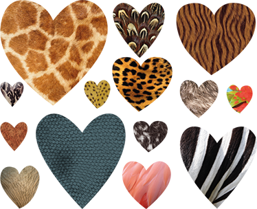 Tapis vinyle animal cœurs imprimé animalier - TenStickers