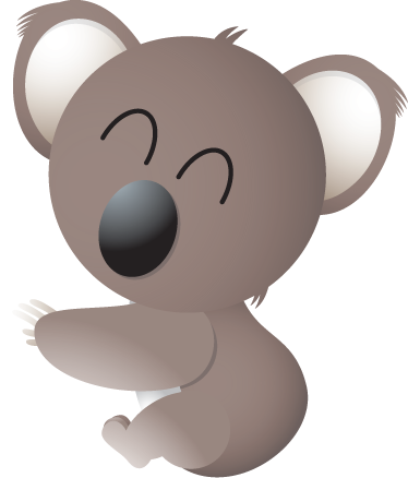 Tapis vinyle animal koala heureux - TenStickers