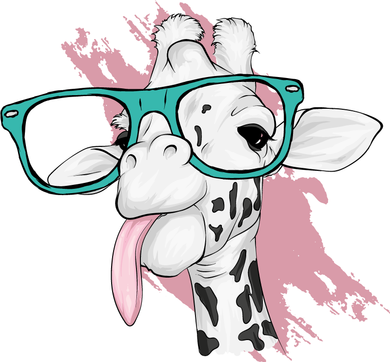 Tapis vinyle animal giraffe Éclaboussure - TenStickers
