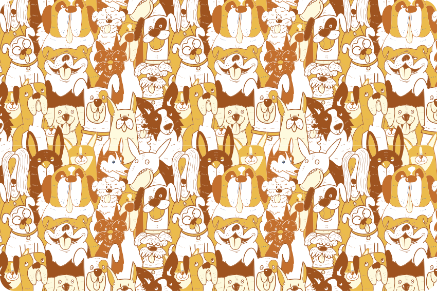 Tapis vinyle animal fête des chiens - TenStickers