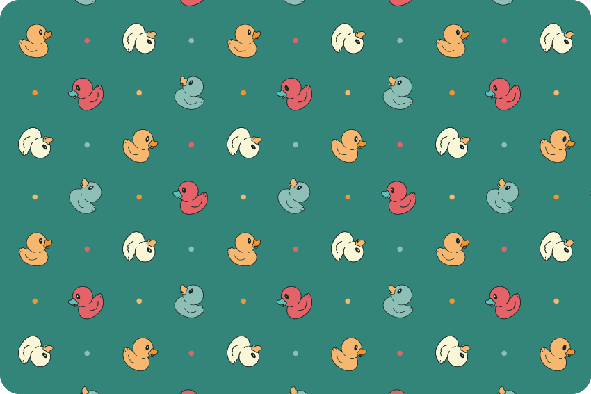 Tapis vinyle animal canards en caoutchouc multicolores - TenStickers