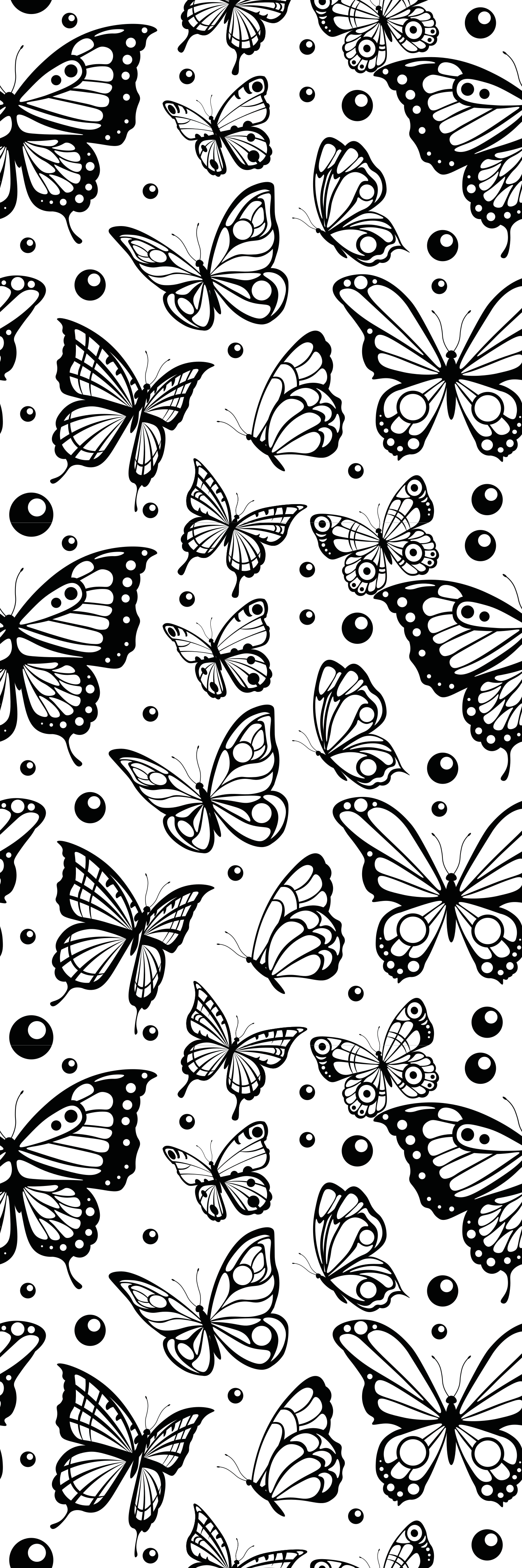 Tapis vinyle animal papillons et pois monocolores - TenStickers
