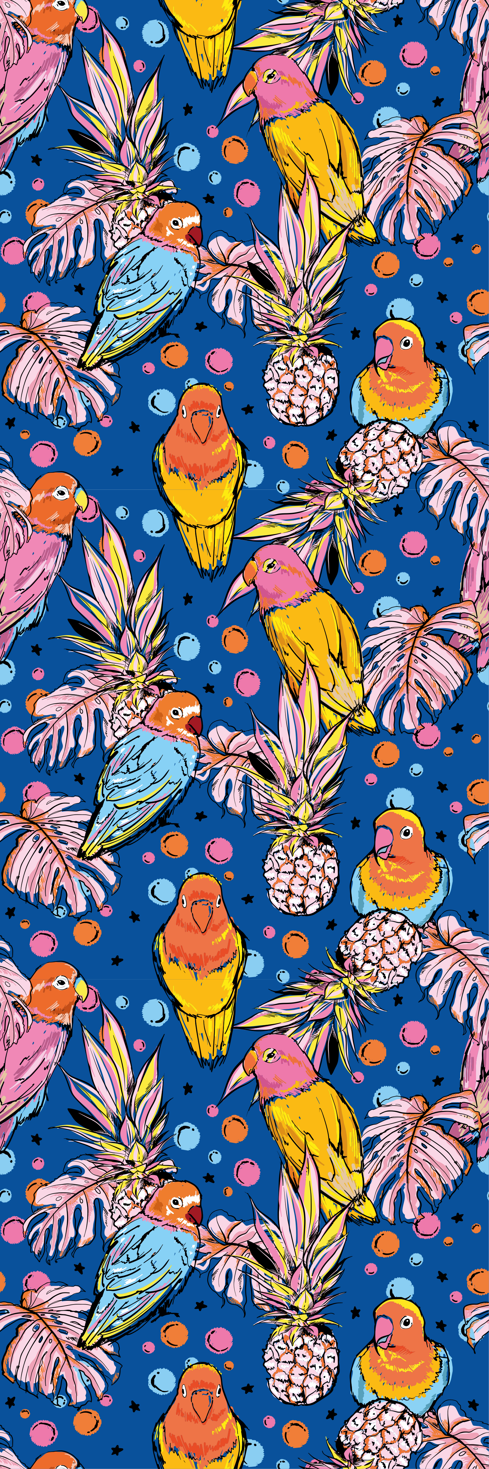 Tapis vinyle animal plumage coloré - TenStickers