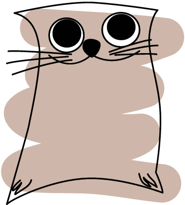 Tapis vinyle animal chat peint en brun - TenStickers