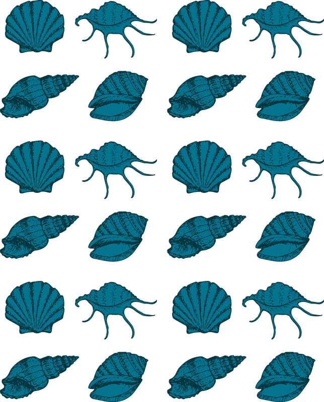 Tapis vinyle animal coquillages marins - TenStickers
