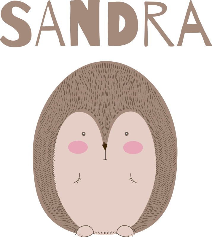 Tapis vinyle animal personnage de hérisson mignon - TenStickers