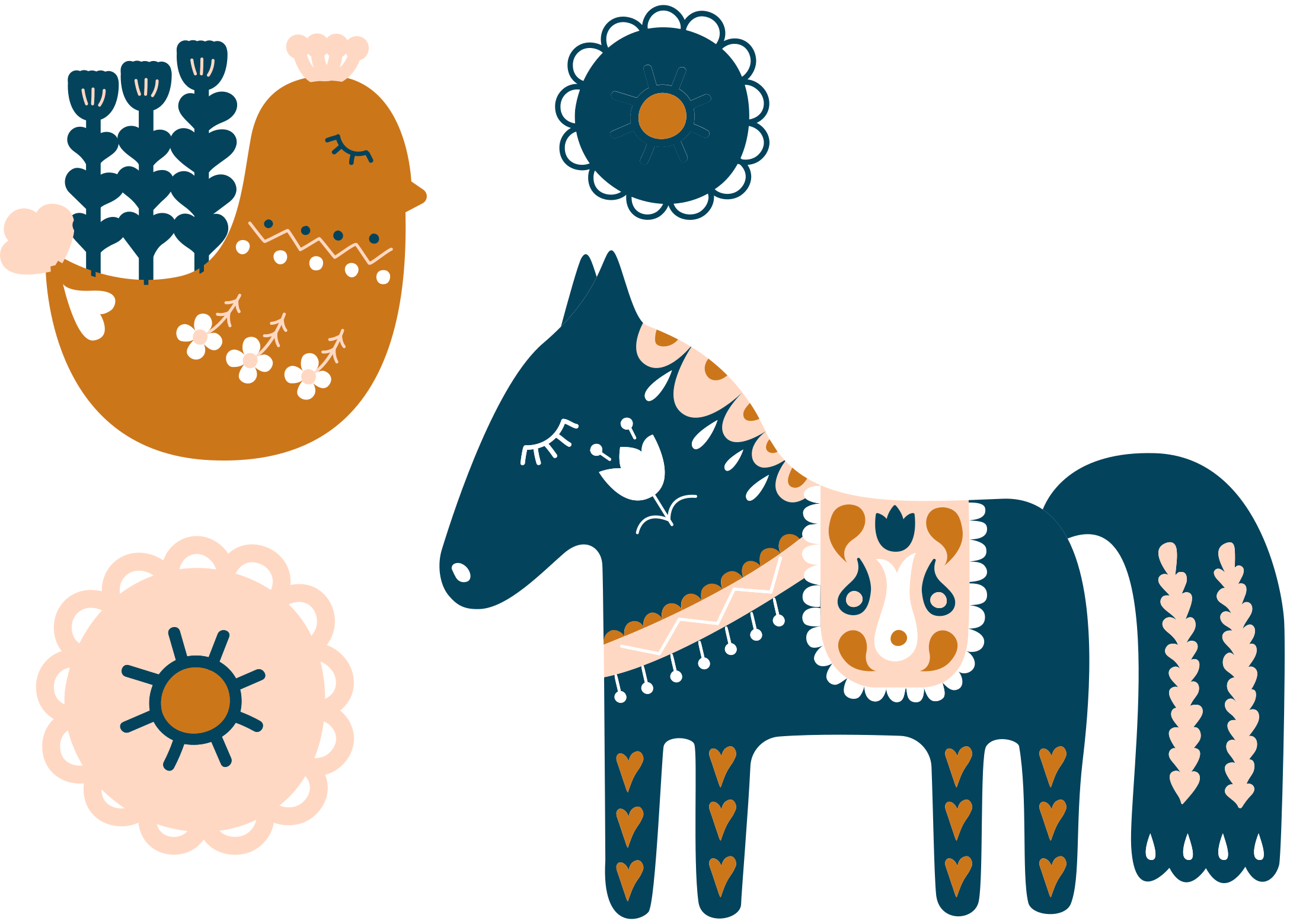 Tapis vinyle animal coloré folklorique - TenStickers