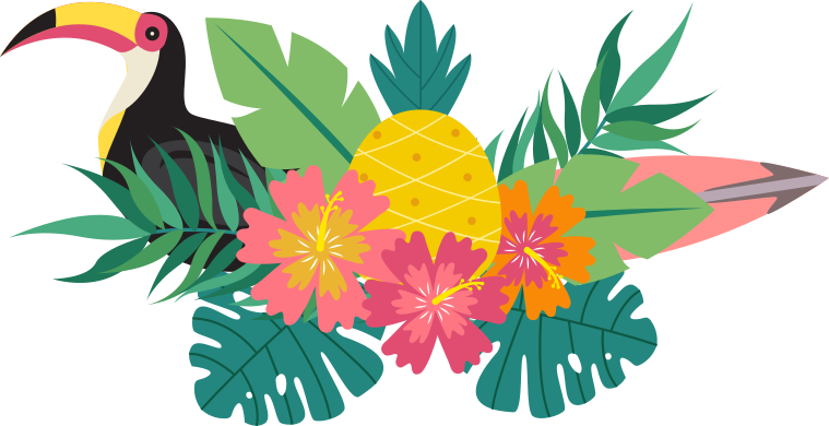 Tapis vinyle animal design oiseaux tropicaux - TenStickers