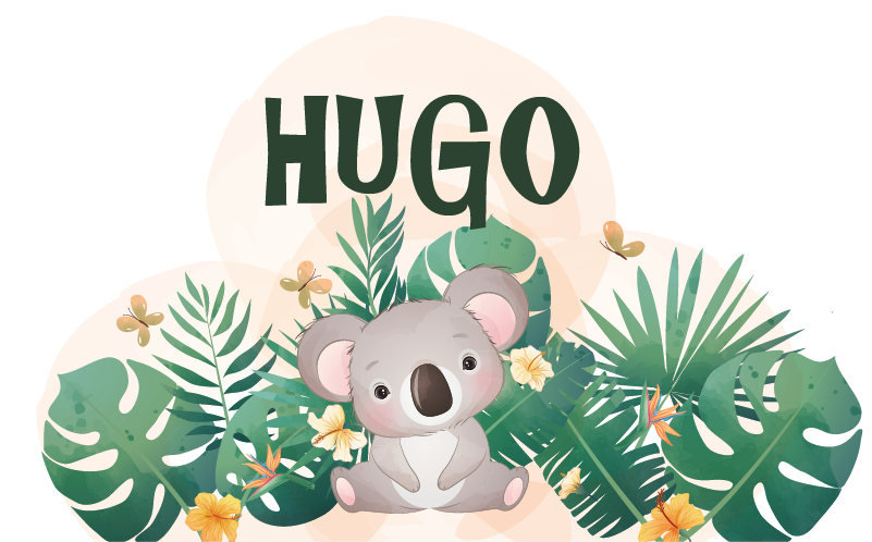 Tapis vinyle animal thème jungle koala - TenStickers