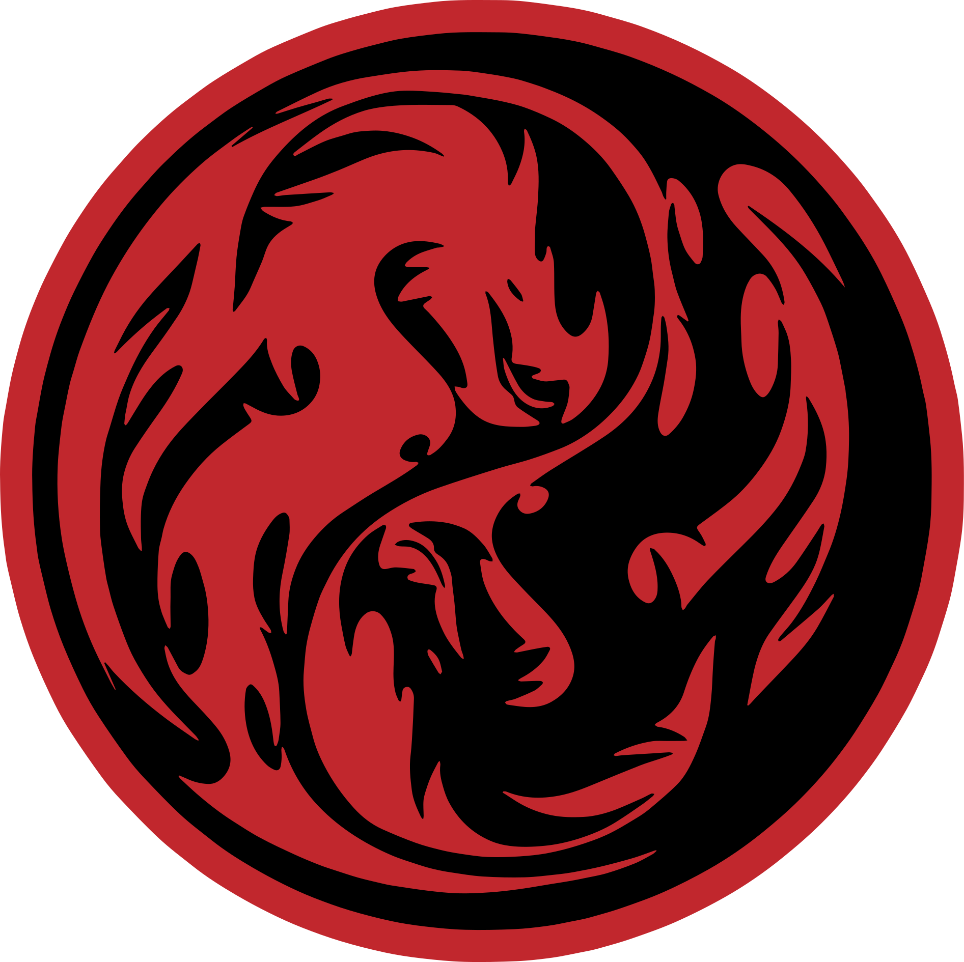 Tapis vinyle animal dragons yin yang - TenStickers