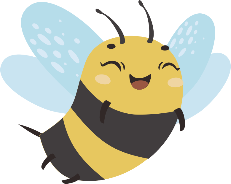 Tapis vinyle animal abeille volante joyeuse - TenStickers