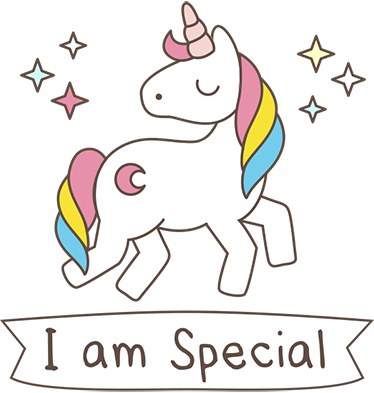 Tapis vinyle animal licorne avec phrase spéciale - TenStickers