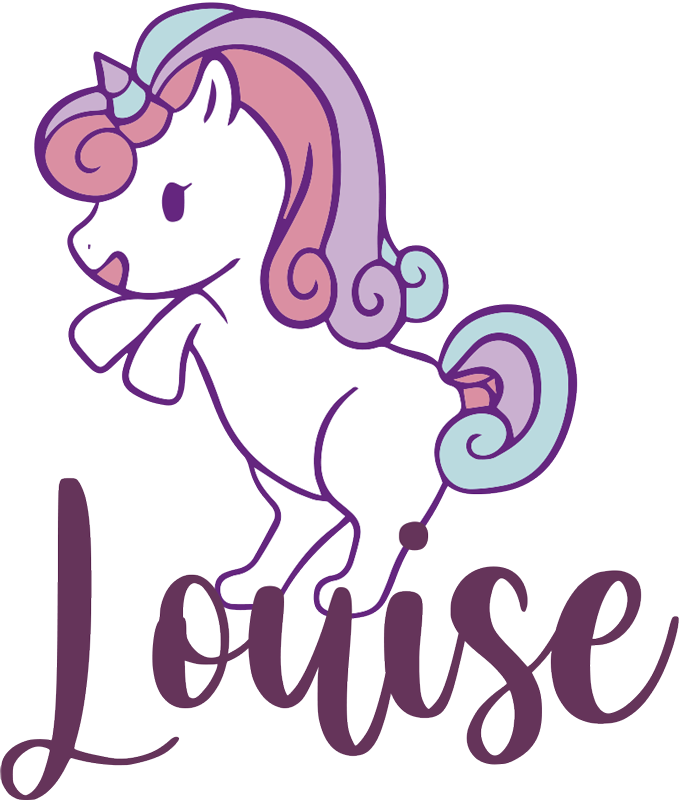 Tapis vinyle animal petit unicorn rigolo - TenStickers