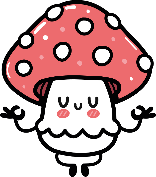 Tapis vinyle animal personnage de champignon mignon - TenStickers