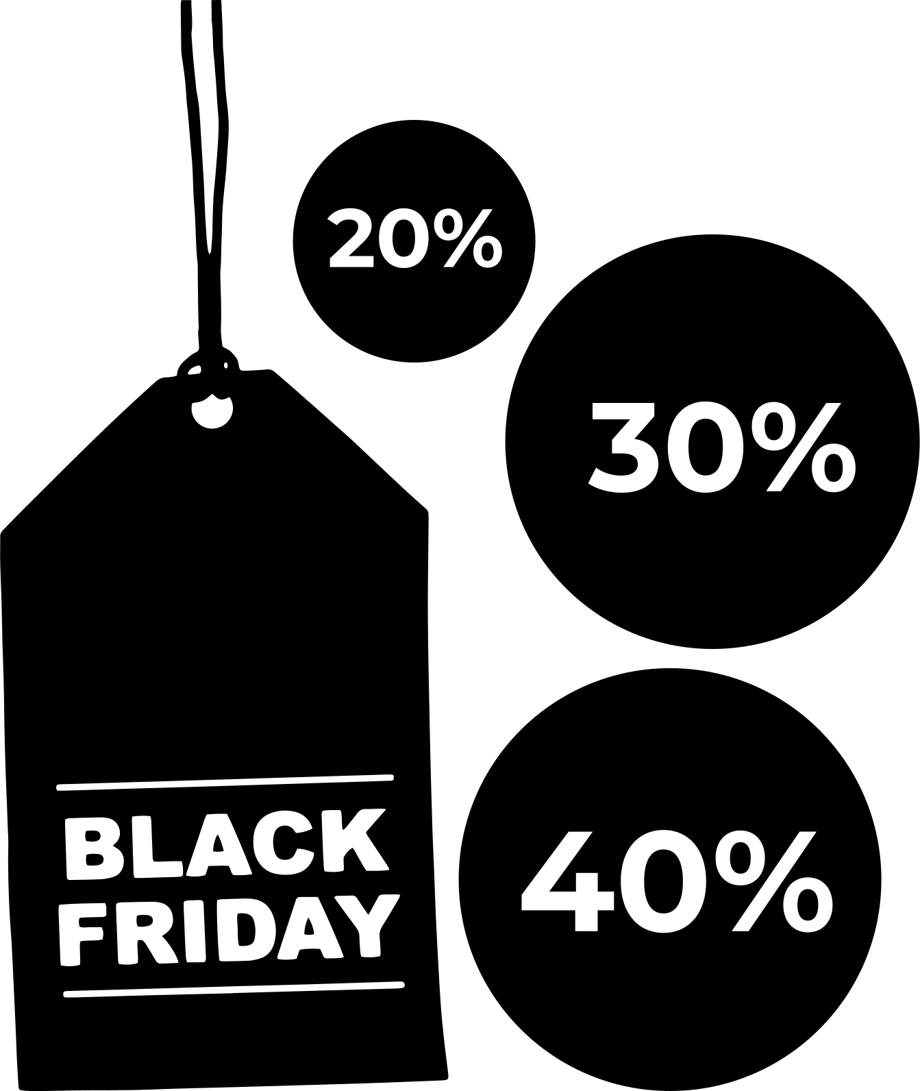 Tapis vinyle black friday personnalisable set de 3 - TenStickers