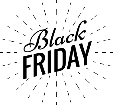 Tapis vinyle black friday texte calligraphique scintillant - TenStickers
