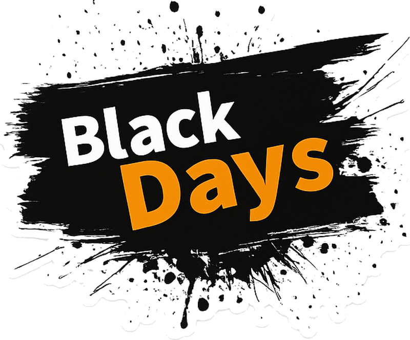 Tapis vinyle black friday noir et blanc "jours noirs" - TenStickers