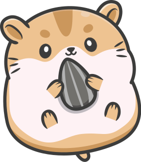 Tapis vinyle animal hamster mignon - TenStickers