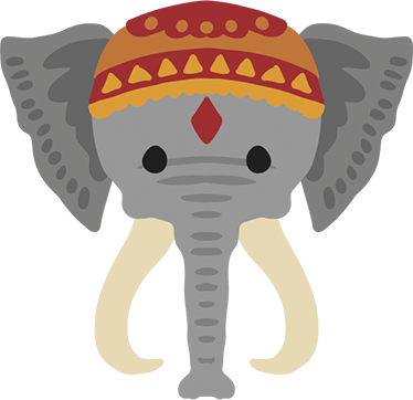 Tapis vinyle animal tête d'éléphant - TenStickers