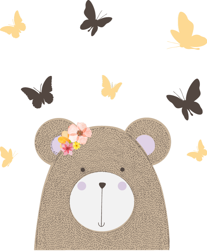 Tapis vinyle animal motif ours joueur - TenStickers