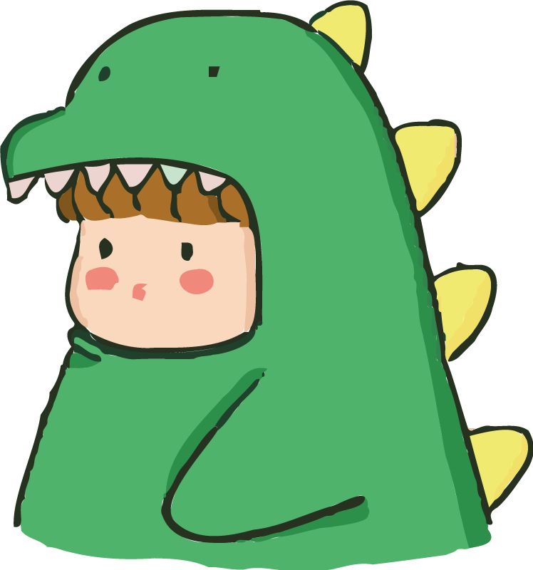 Tapis vinyle animal humain en costume de dinosaure mignon - TenStickers