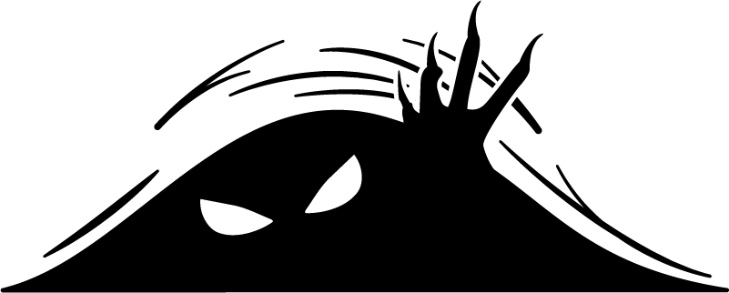 Tapis vinyle halloween monstre qui apparaît - TenStickers